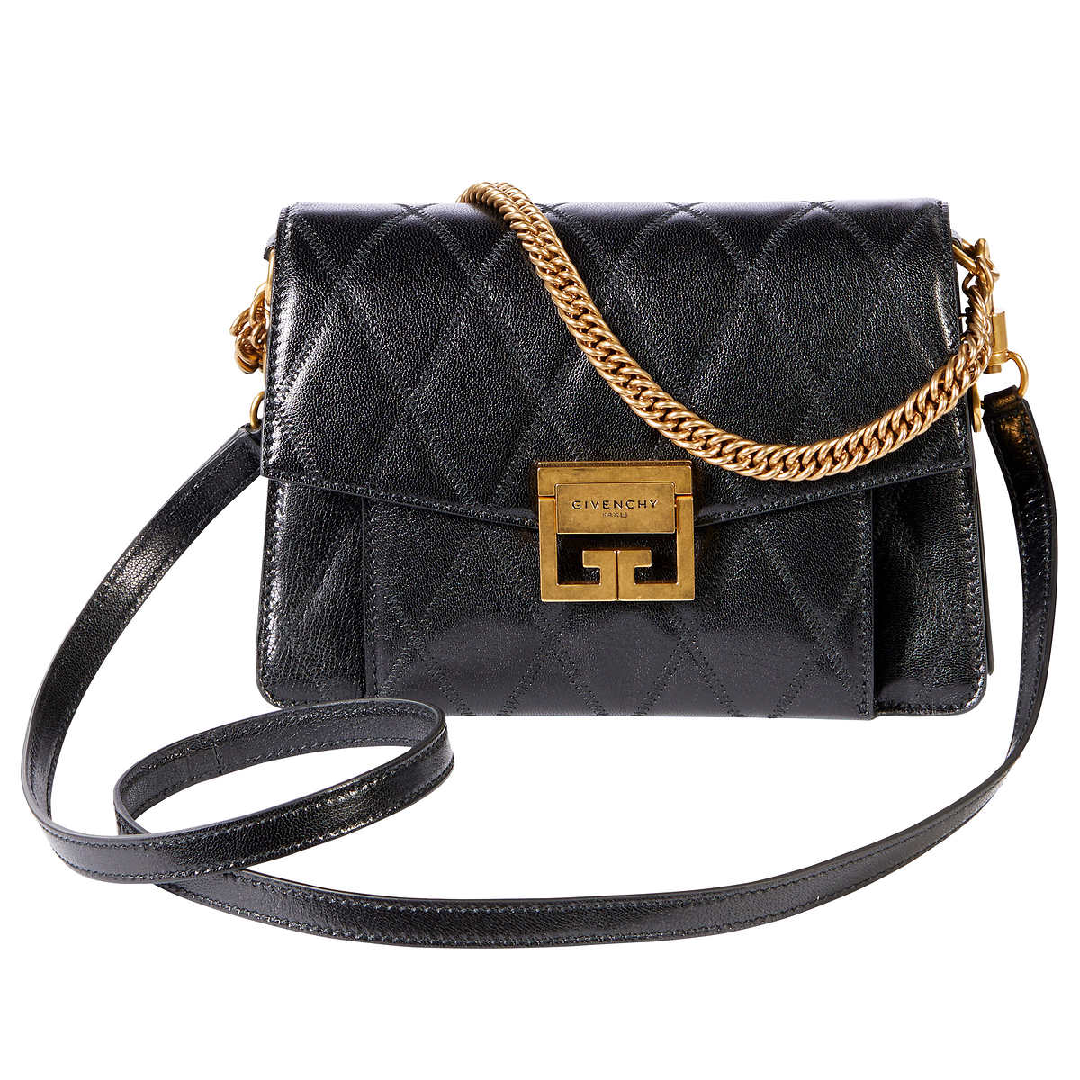 Givenchy GV3 Sm Quilted Shoulder Bag Black Costco