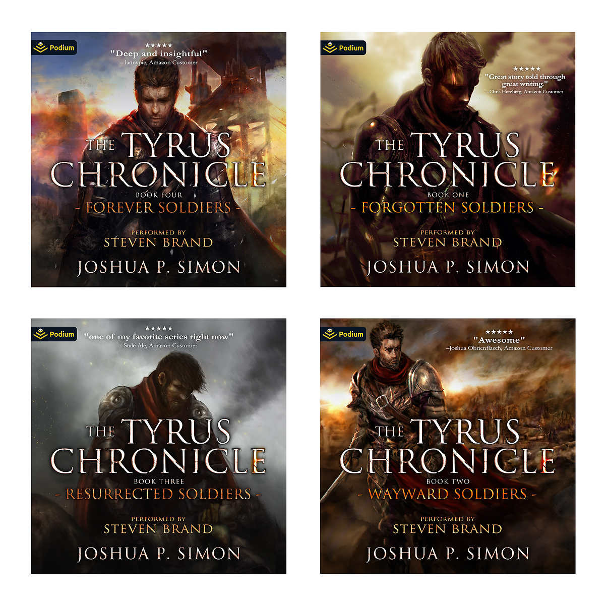 Joshua P Simon S Tyrus Chronicle Series Books 1 4 Audiobooks Costco