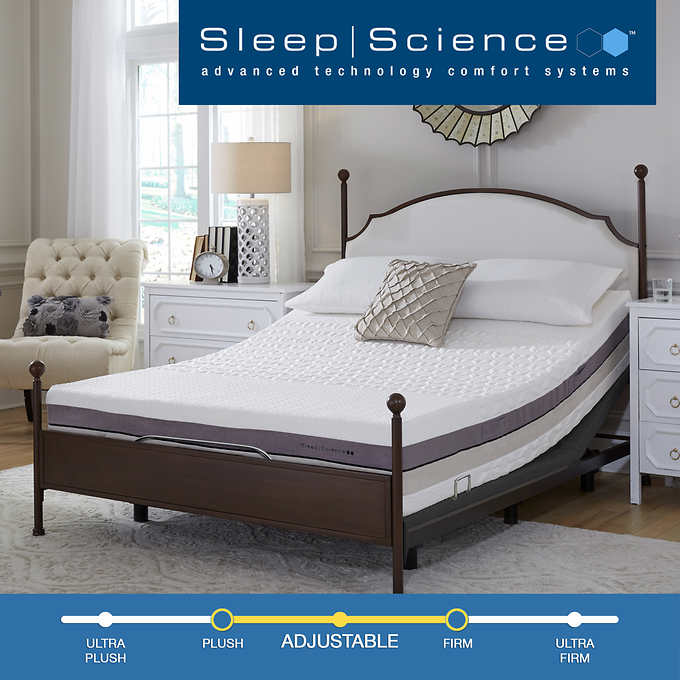 Sleep Science 13 iFlip Napa Memory Foam and Latex Mattress with Adjustable  Power Base