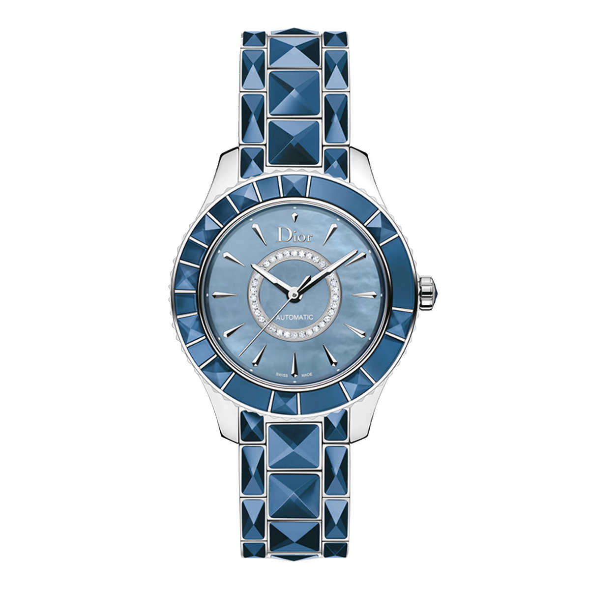 Dior Christal Blue Automatic Ladies Watch | Costco