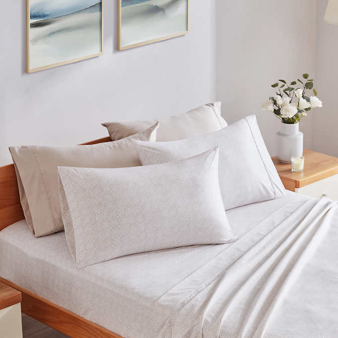 White Linen Bed Sheets - 4 Piece Linen Sheet Set - Twin, Full, Queen