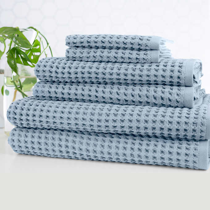 Waffle 6-Piece Kitchen Towel Set - The Turkish Towel Company