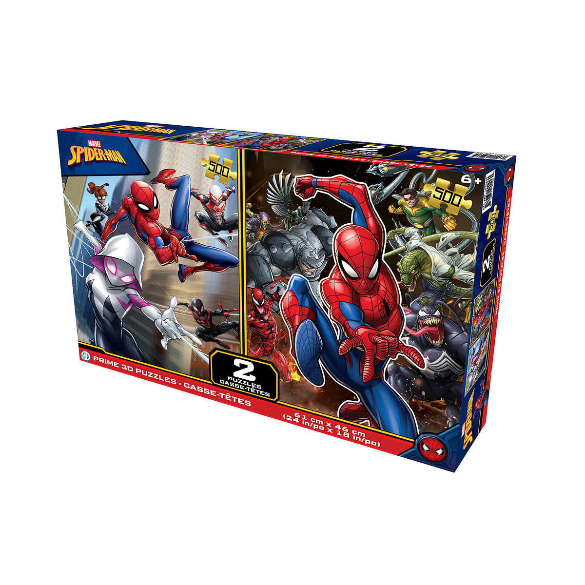Marvel Spider-Man 3D Puzzles 2 Pack 500 Pcs Each, New