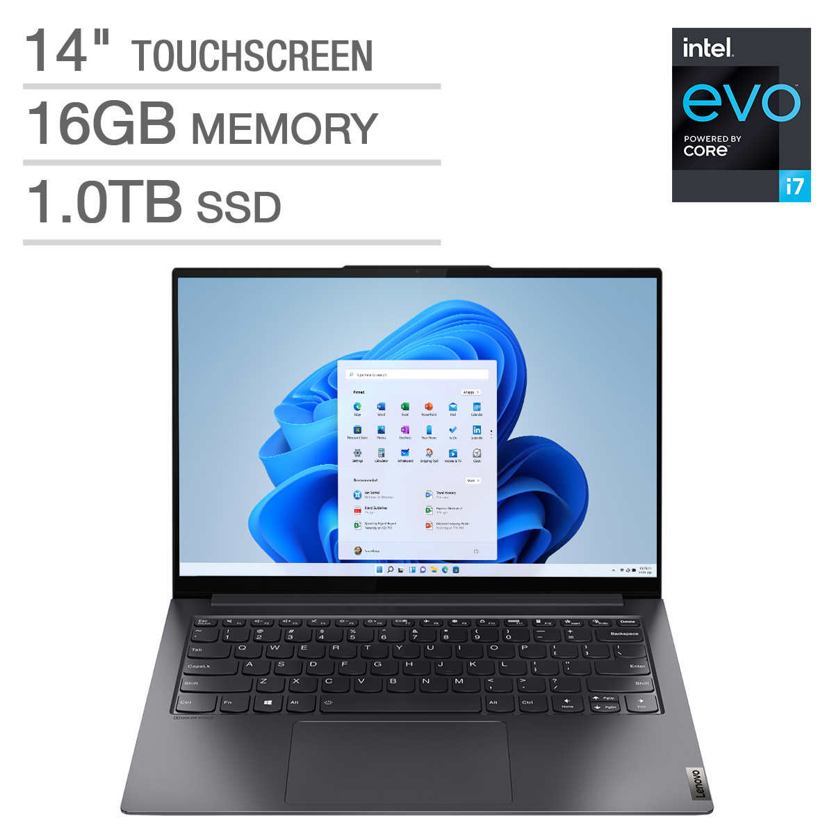 Lenovo IdeaPad Slim 7i Pro 14" Touchscreen Intel Evo Platform Laptop - 11th Gen Intel Core i7-11370H - x 1800 - Windows 11 | Costco