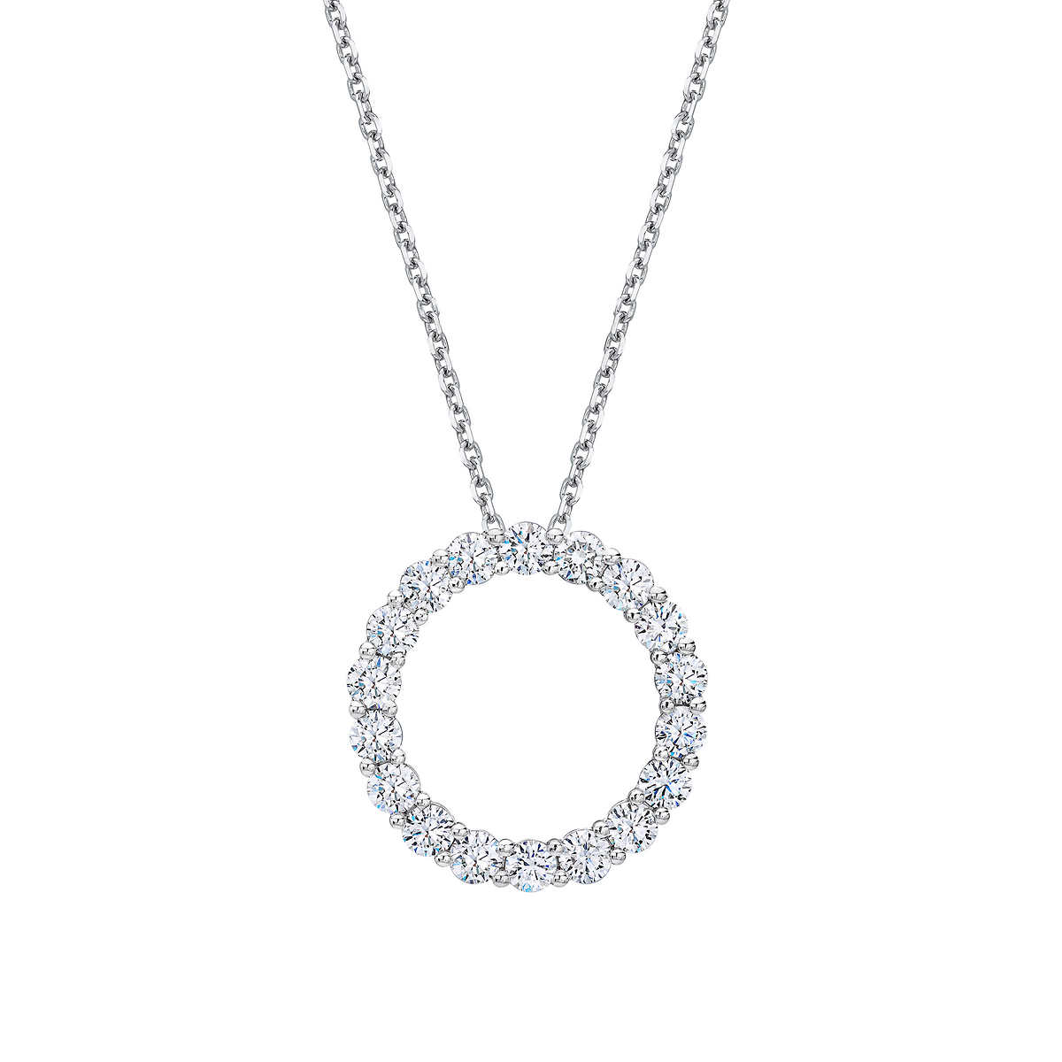 Aura© Round Illusion Set Diamond Pendant