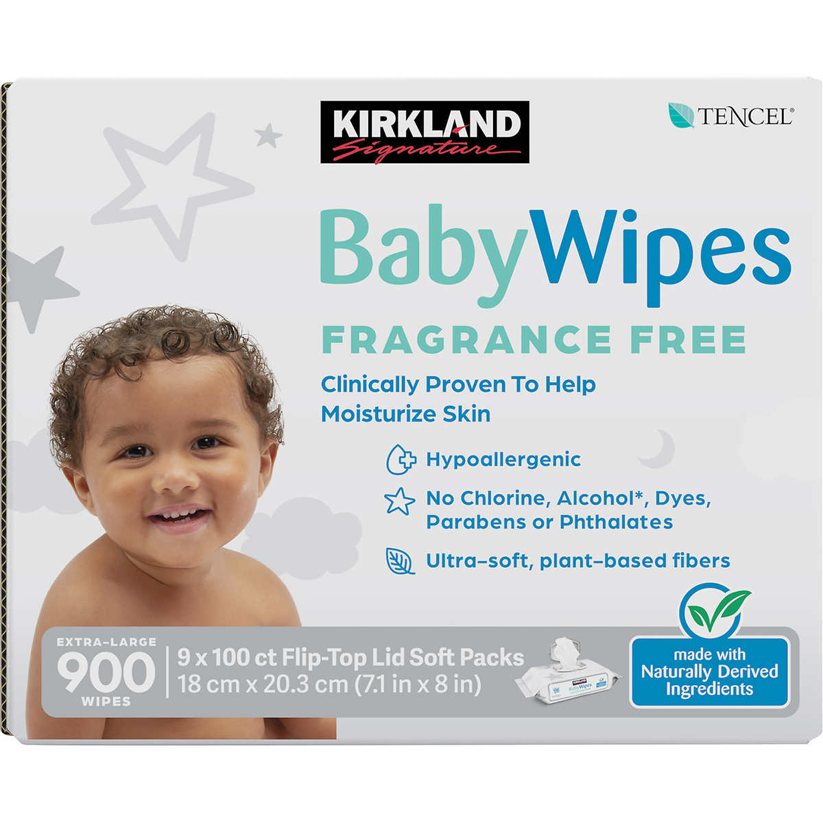 Kirkland Baby Wipes Unscented 900ct by Kirkland Signature Wet Wipes