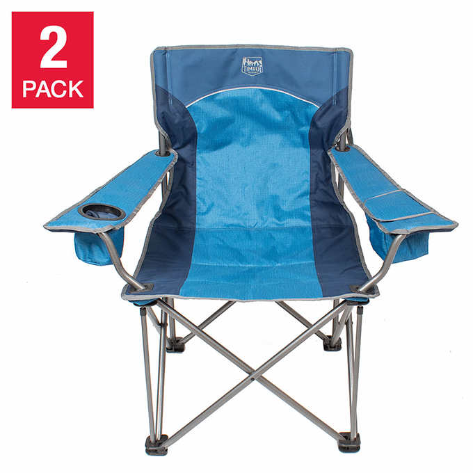 TIMBER RIDGE Oversized Folding Camping Chair High Back Heavy Duty