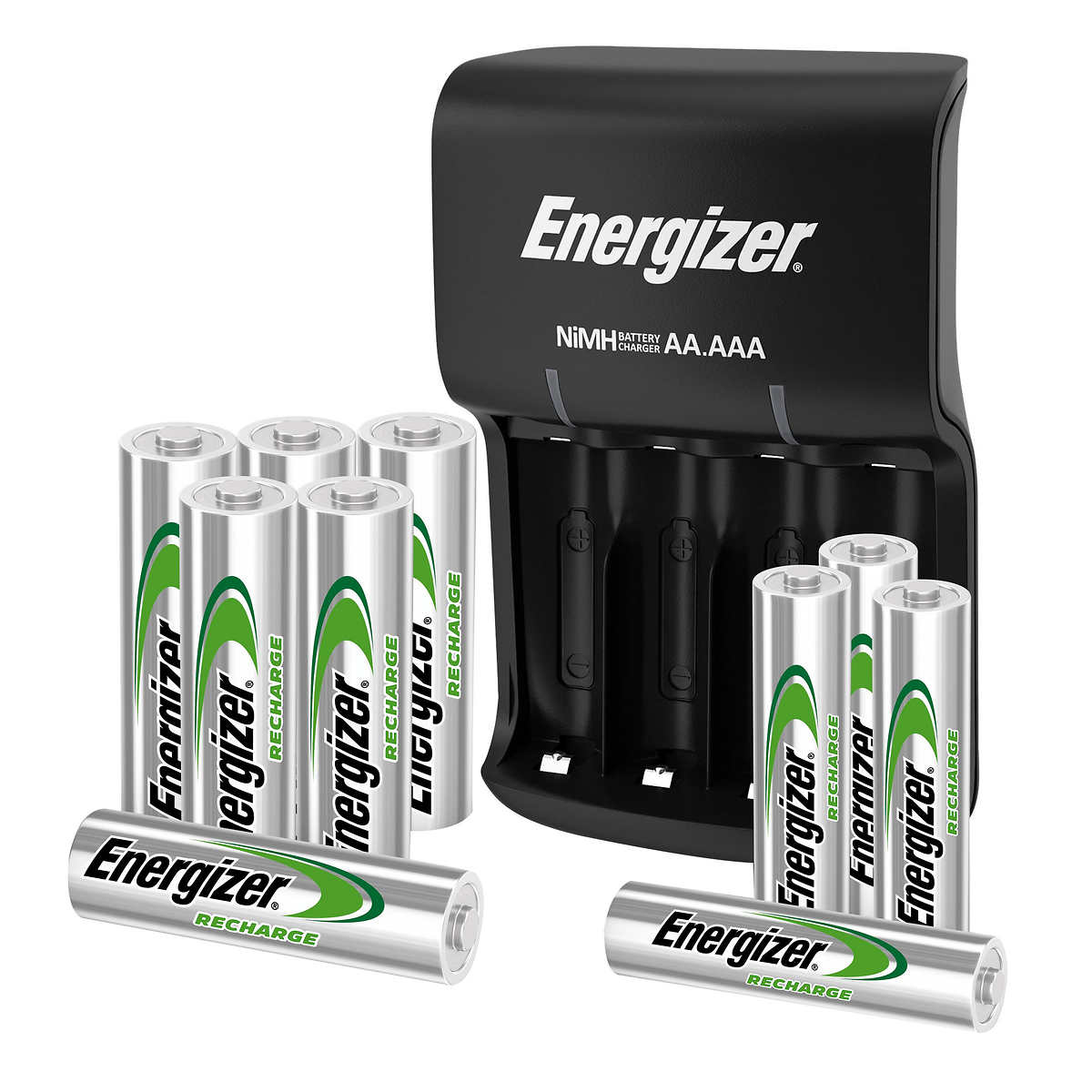 Energizer Recharge Plus Combo with Case, 6 AA and 4 AAA NiMH