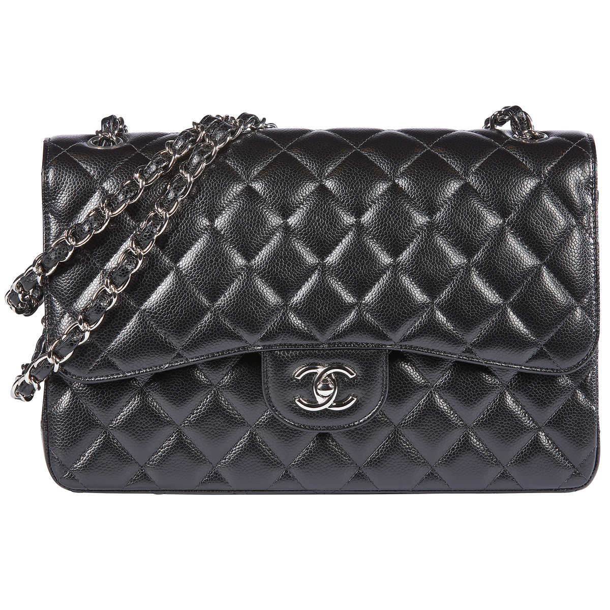 Chanel Silver Quilted Leather IPad Case Chanel