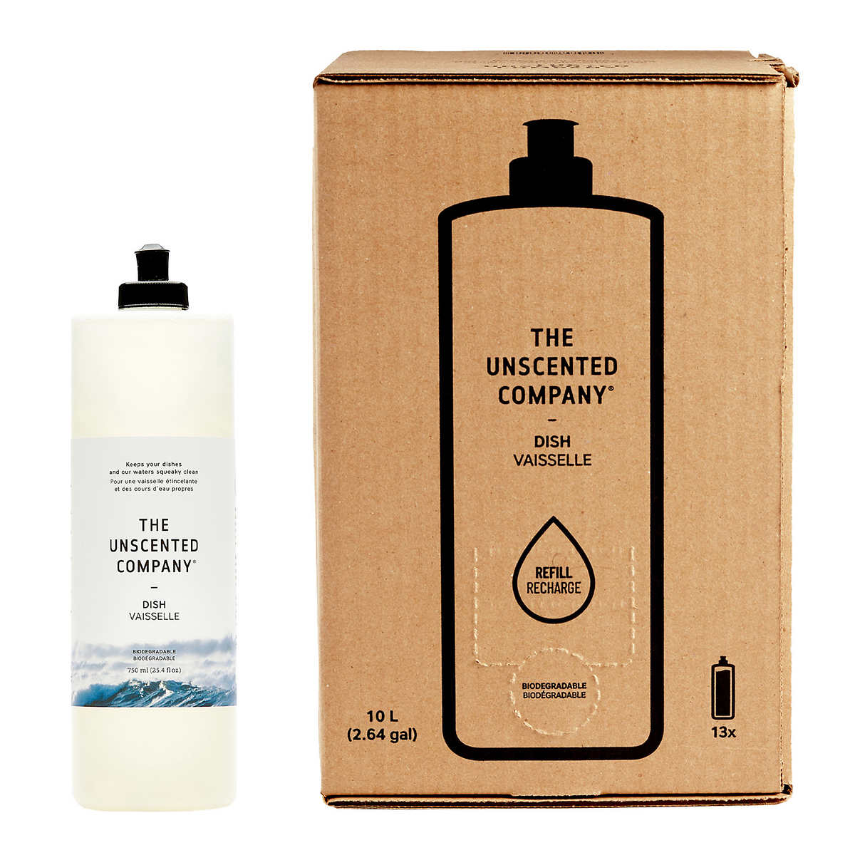 The Unscented Company Liquid Dish Soap Bottle & Refill Box, 363.22 fl oz