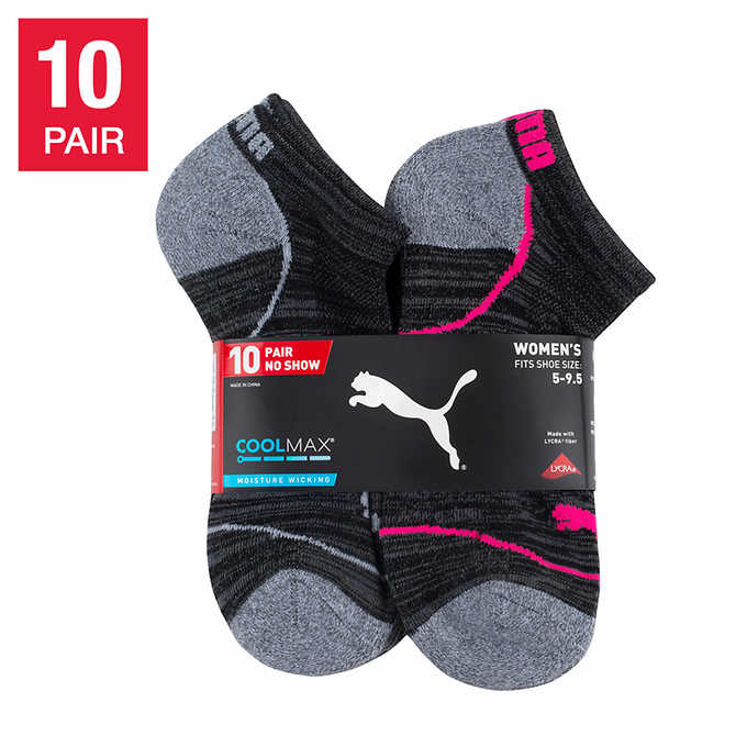 PUMA Ladies' No Show Sock, 10-pair | Costco