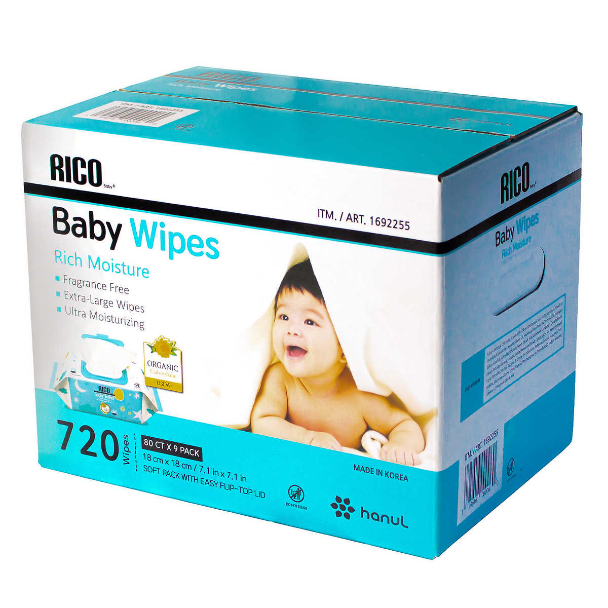 WaterWipes Sensitive Unscented Hypoallergenic Baby Wipes 720 Count