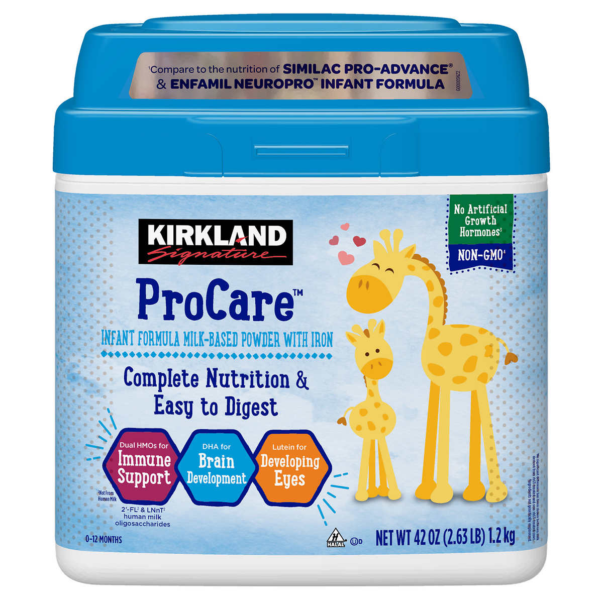Kirkland Signature ProCare with Dual HMO's, Non-GMO Infant Formula 42 oz, 2- pack