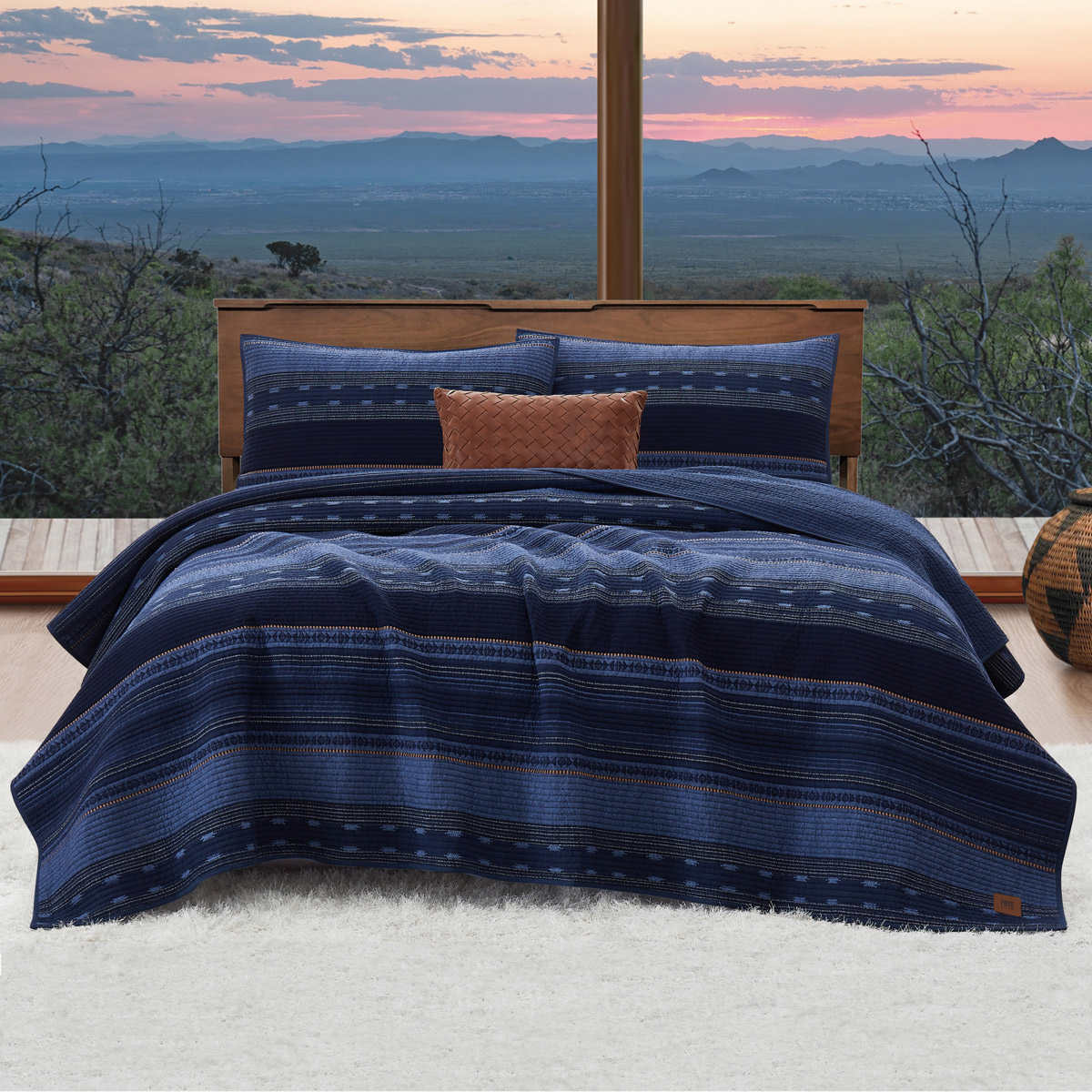 Safari Sunrise Baby Quilt Kit - Blue
