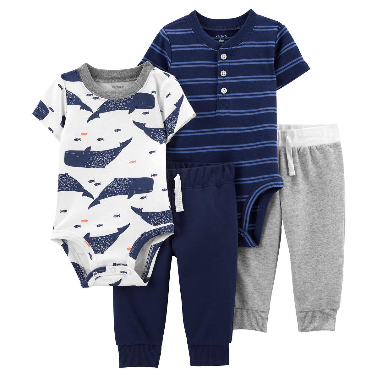 Carter's Infant 4-piece Layette Set, Blue or Green