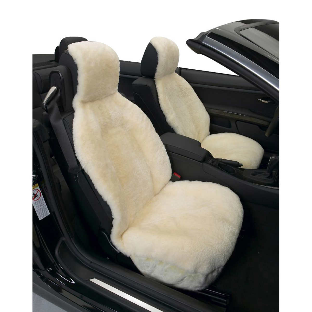 Sheepskin Car Seat Belt Pad,2 Soft Seat Belt Cover For Shoulder Pad Neck  Cushion Protector Car Accessories (off-white)