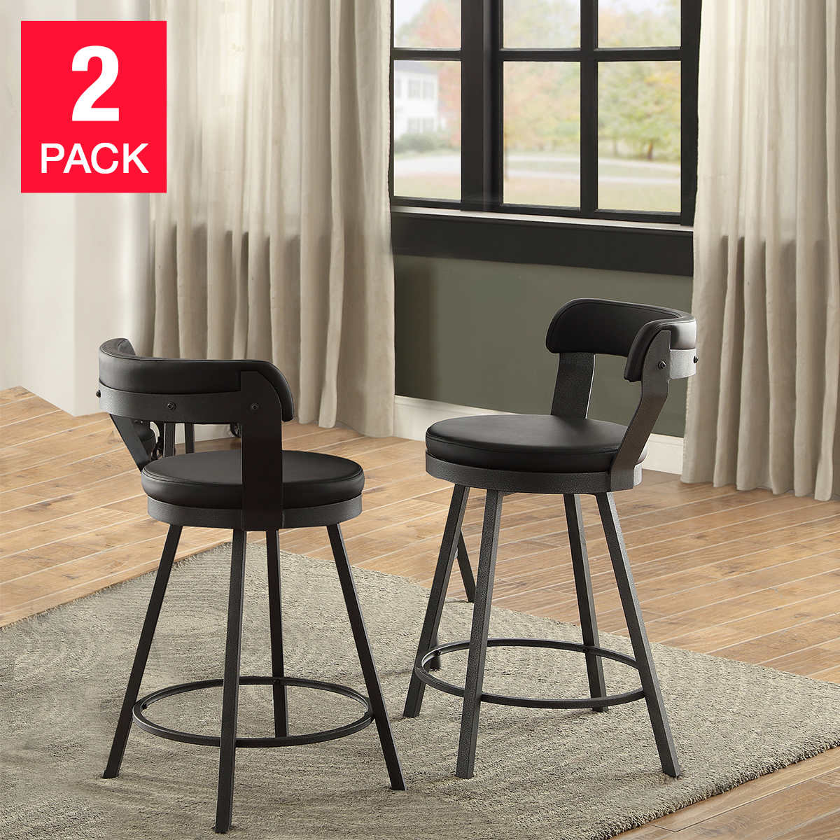bistro black bar or counter stool 2pack
