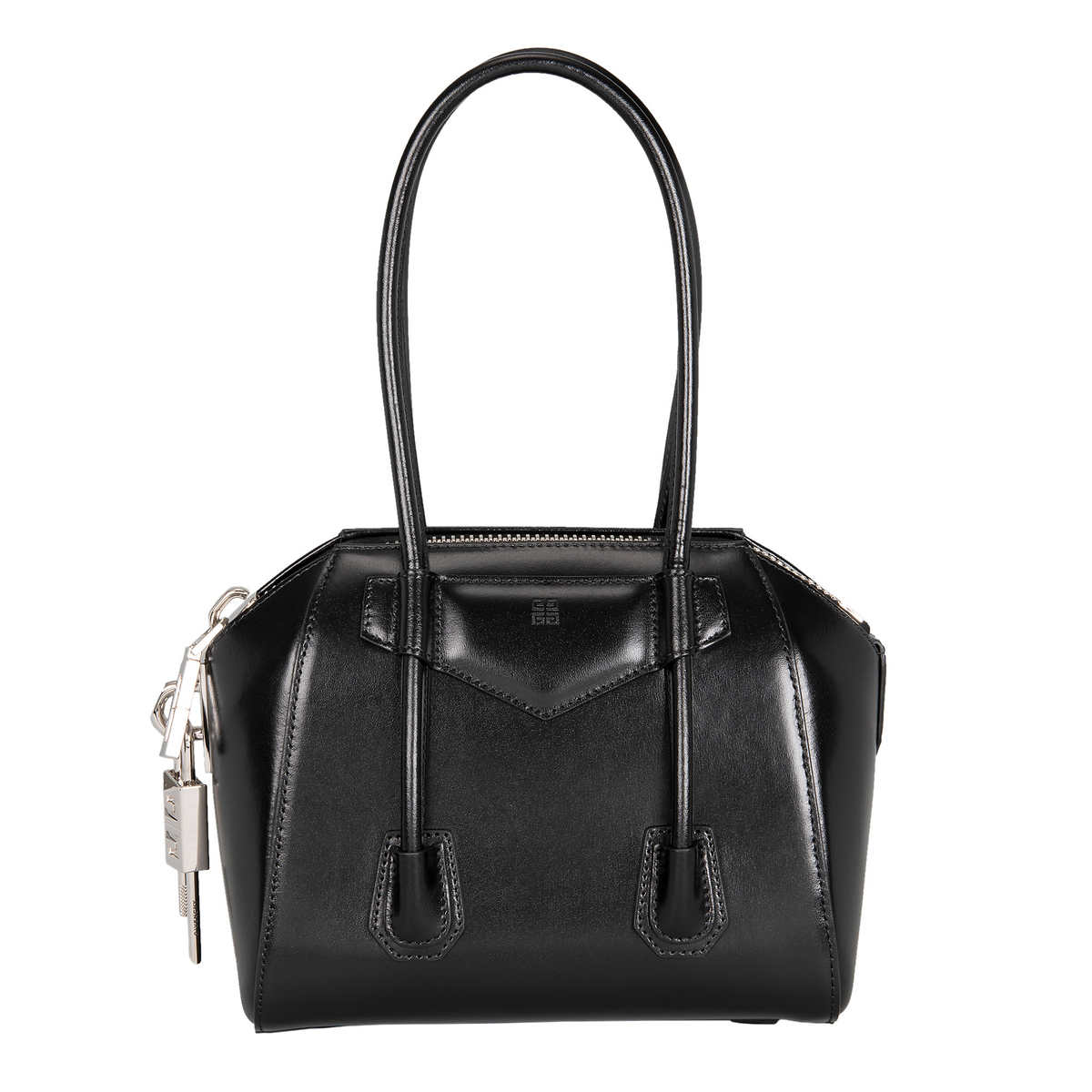 GIVENCHY Box Calfskin Mini Lock Antigona Shoulder Bag Black 941434