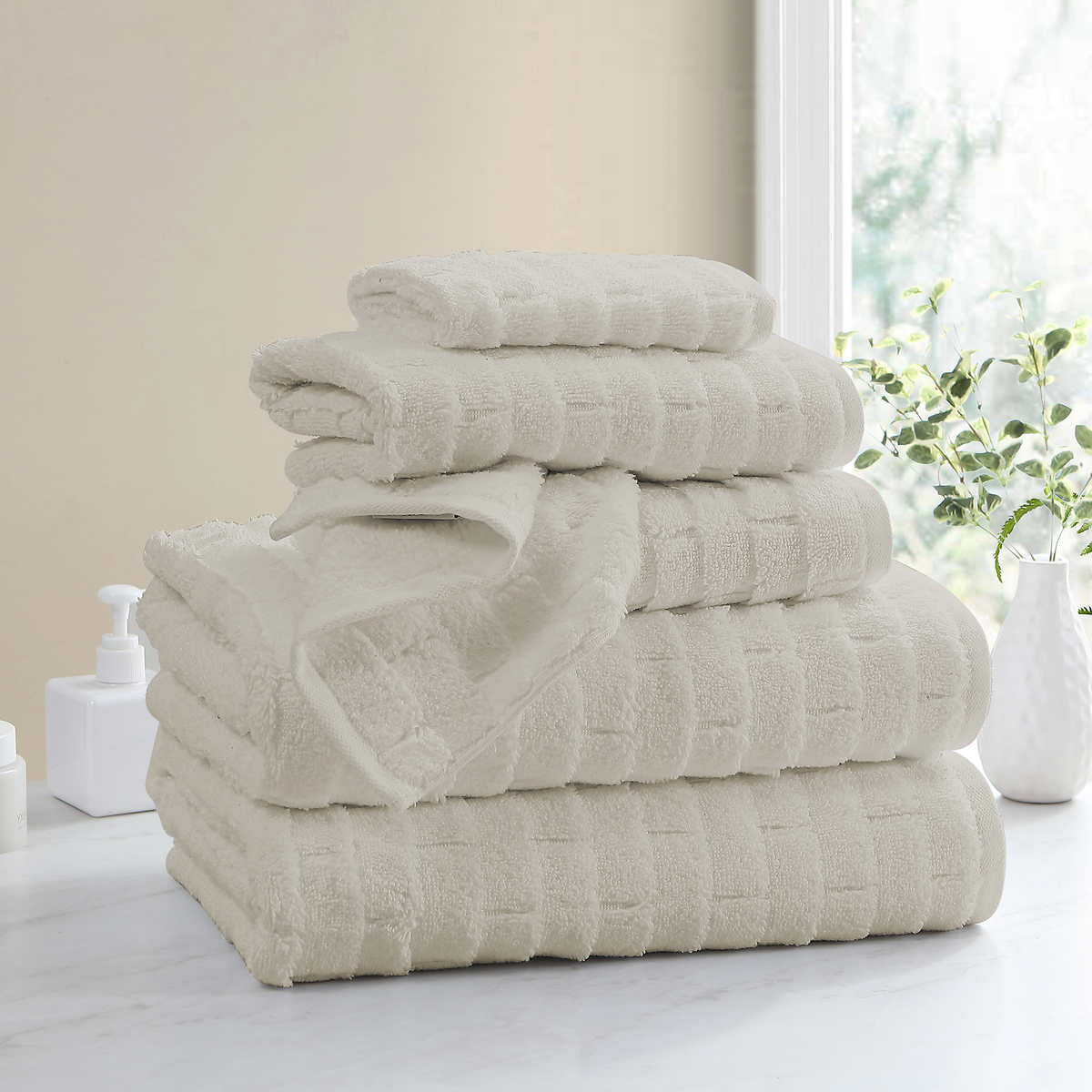 Waverly Tile 6-Piece White Towel Set – The Novogratz