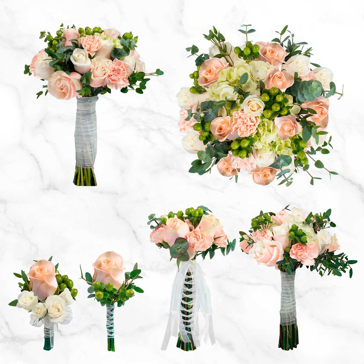 Wedding floral decoration ~ retro rose bouquet / flower hair accessories /  wrist flower / corsage set - Shop YS Floral Design Dried Flowers & Bouquets  - Pinkoi