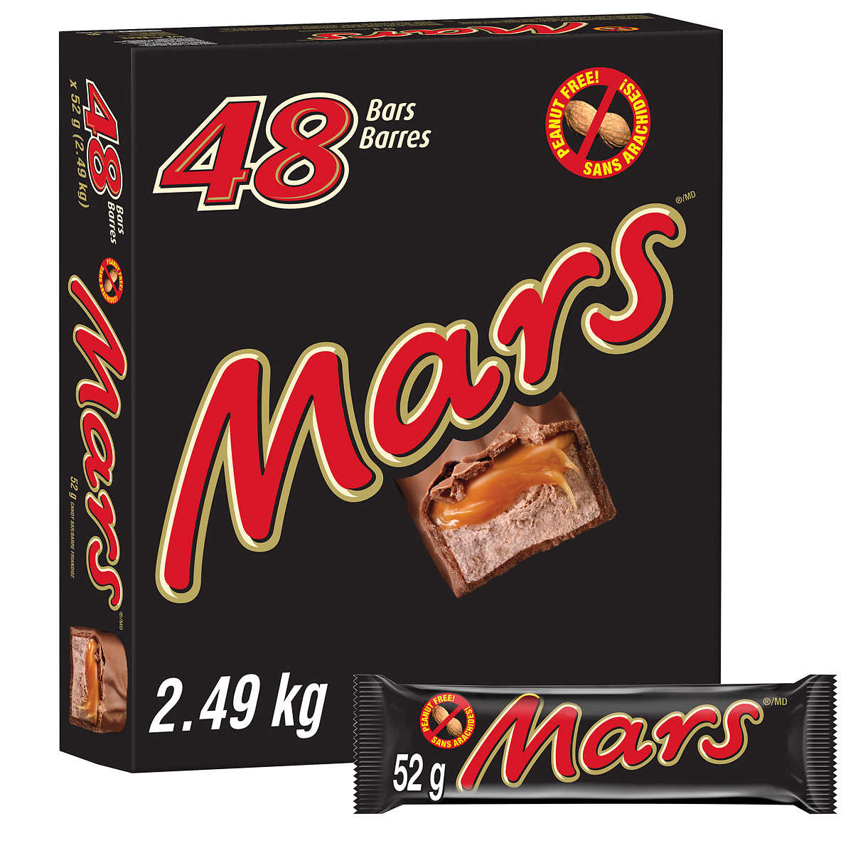 Mars Bars Regular, 48 × 52 g (1.83 oz)