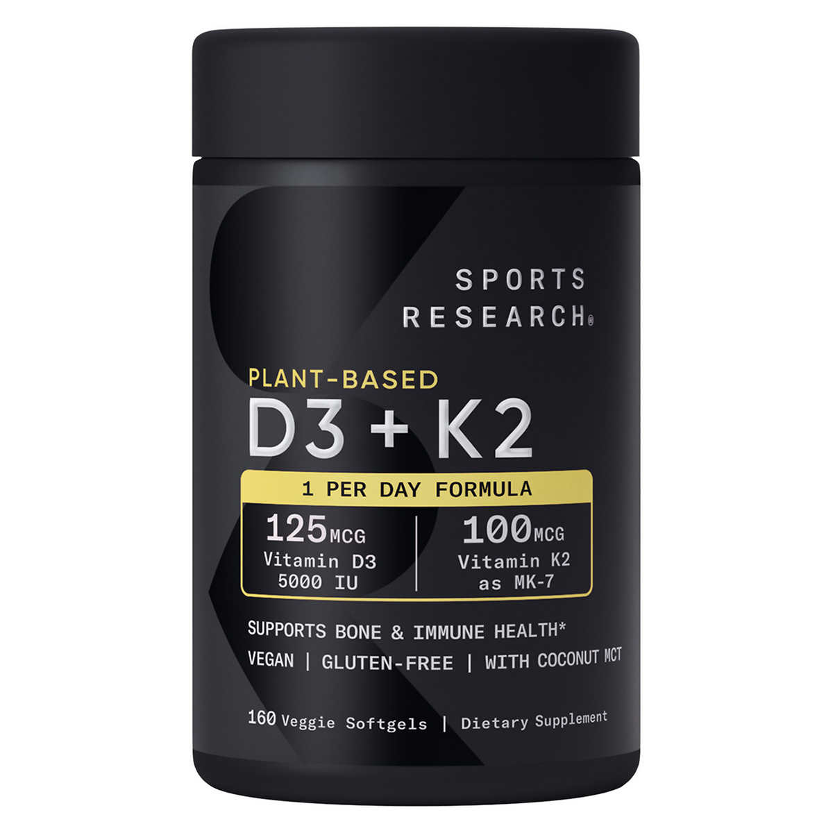 Sports Research D3 + K2, 160 Veggie Softgels
