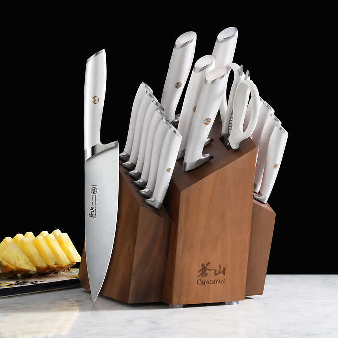 Cangshan Rainier Series German Steel Forged 12-piece Knife Block Set