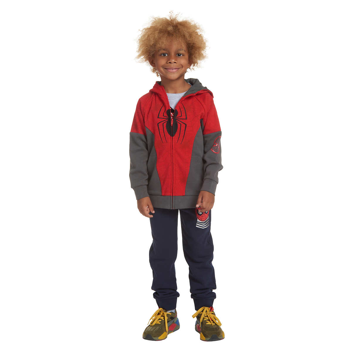Marvel Spider-Man Jacket Ultimate Kids Plush Hoodie, Full Zip-Up, Size  10/12, Pr
