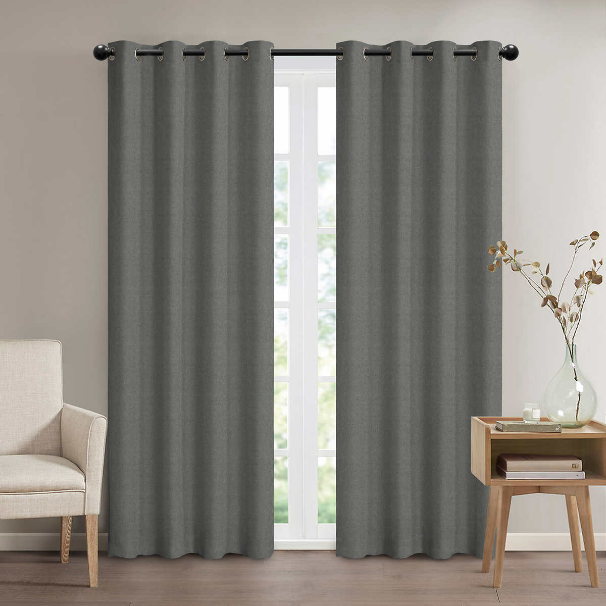 Bradley Total Blackout Window Curtains, 2-piece Set