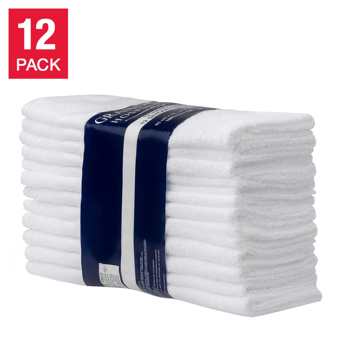 Grandeur Hospitality Towels, Hand Towel 12-pack NEW 100% Cotton