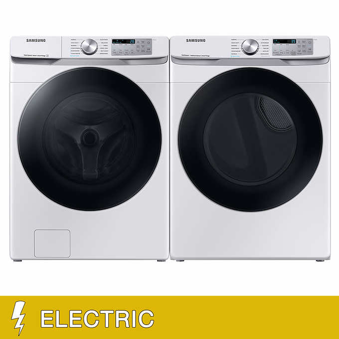 4.5 cu. ft. Large Capacity High Efficiency Stackable Smart Front Load  Washer with Steam in White