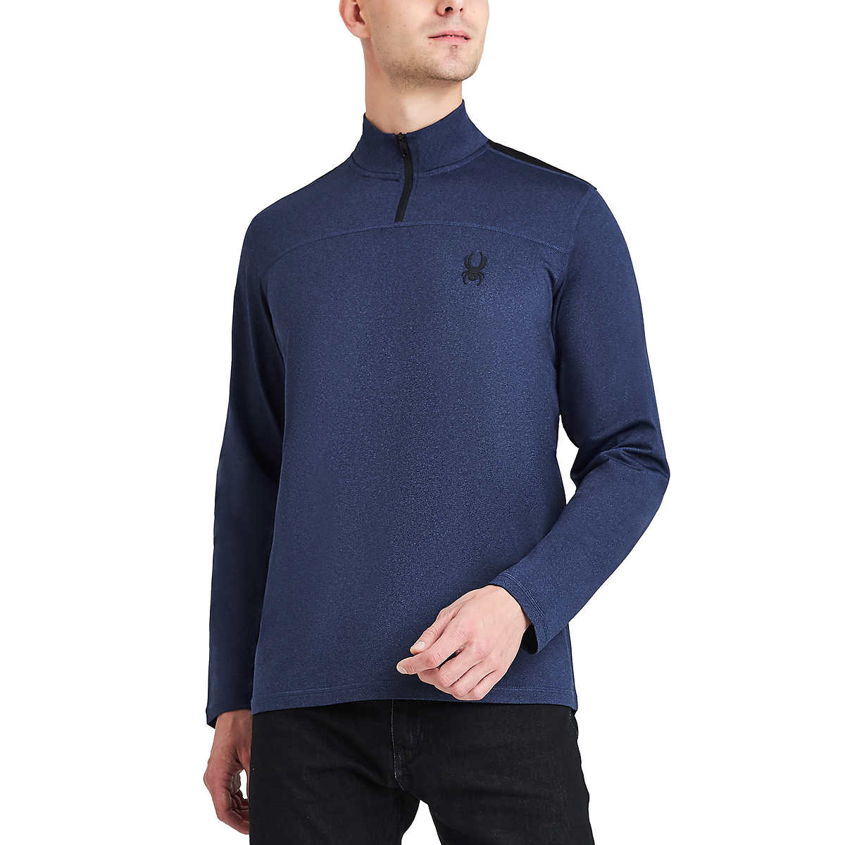 Spyder Men's Active Short Sleeve Tee Moisture Wicking 4 Way Stretch T-Shirt-Blue  / M 