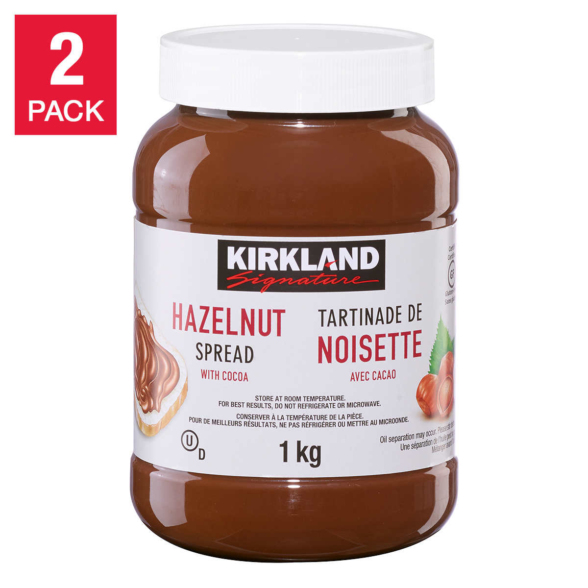 Download Kirkland Signature Hazelnut Spread With Cocoa 2 X 1 Kg Costco