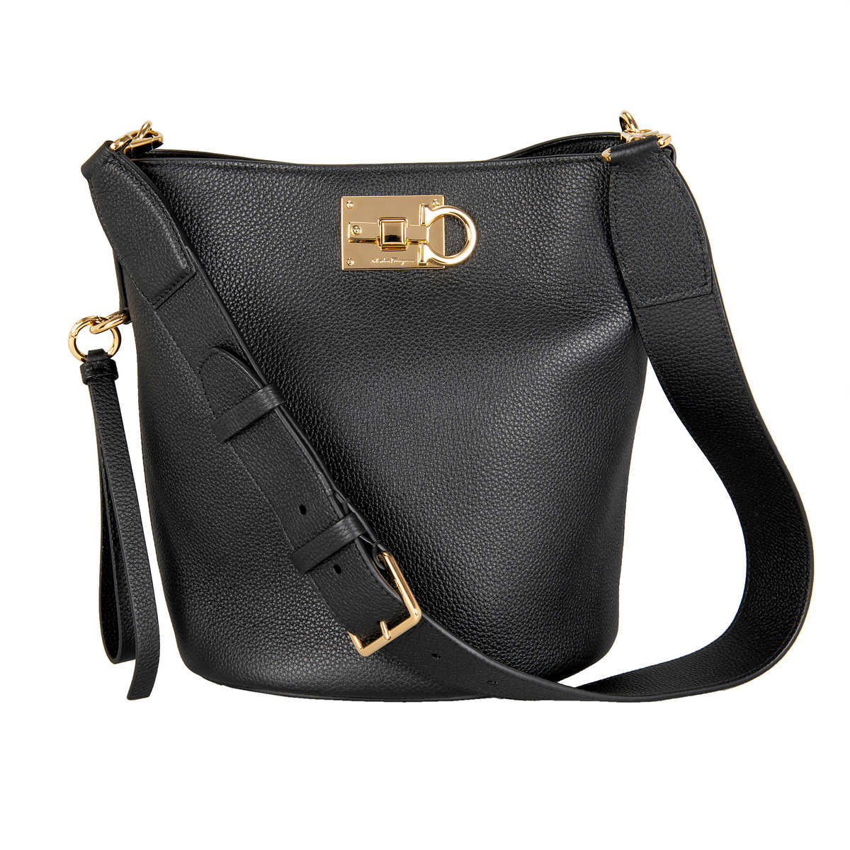 Ferragamo Studio Bucket Bag, Black | Costco