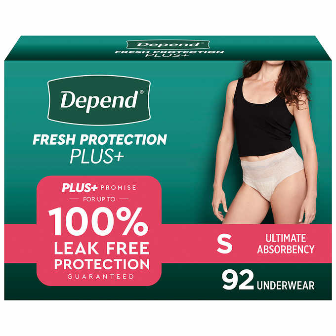  Depend FIT-Flex Max Absorbency Underwear for Women, M, Tan, 88  ct Package May Vary : Health & Household