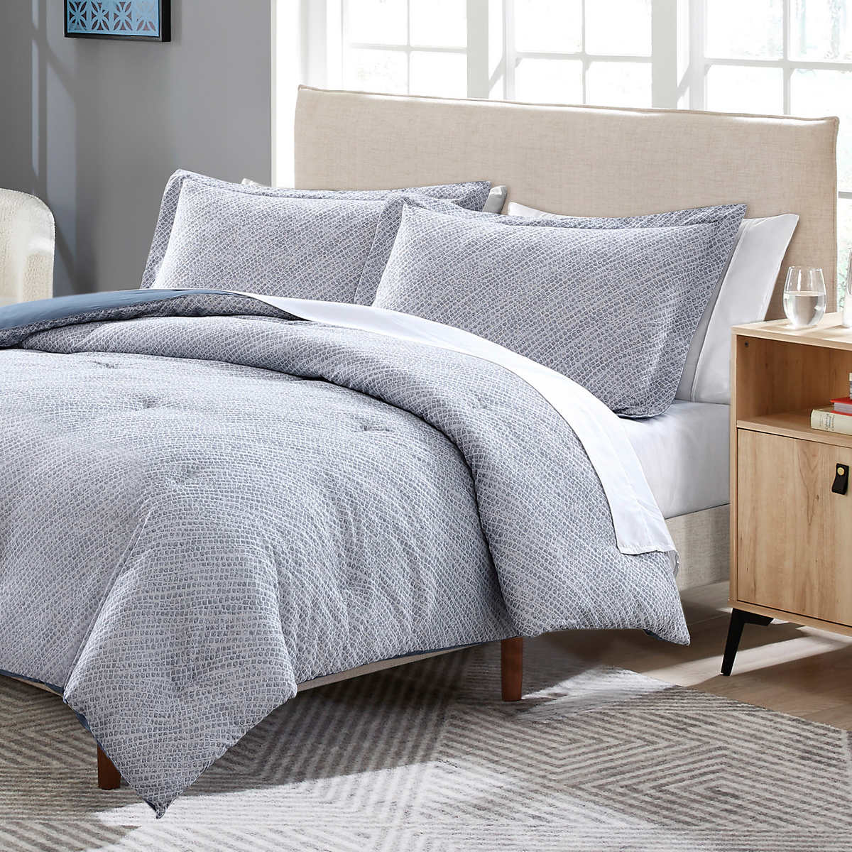 Scott Living 3-piece Cotton Jacquard Comforter Set, Belcarra