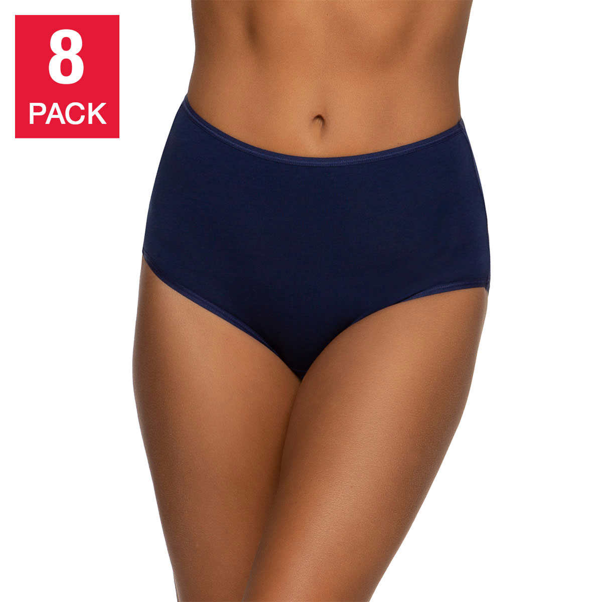 Felina, Lingerie Womens Cotton Stretch Hi-Cut Full Coverage size Small - 8  Pack (Purple), Size : S