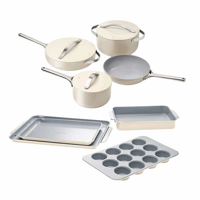 Ceramic Cookware Set, Nonstick Pots & Pans Set, Non-Toxic Cookware