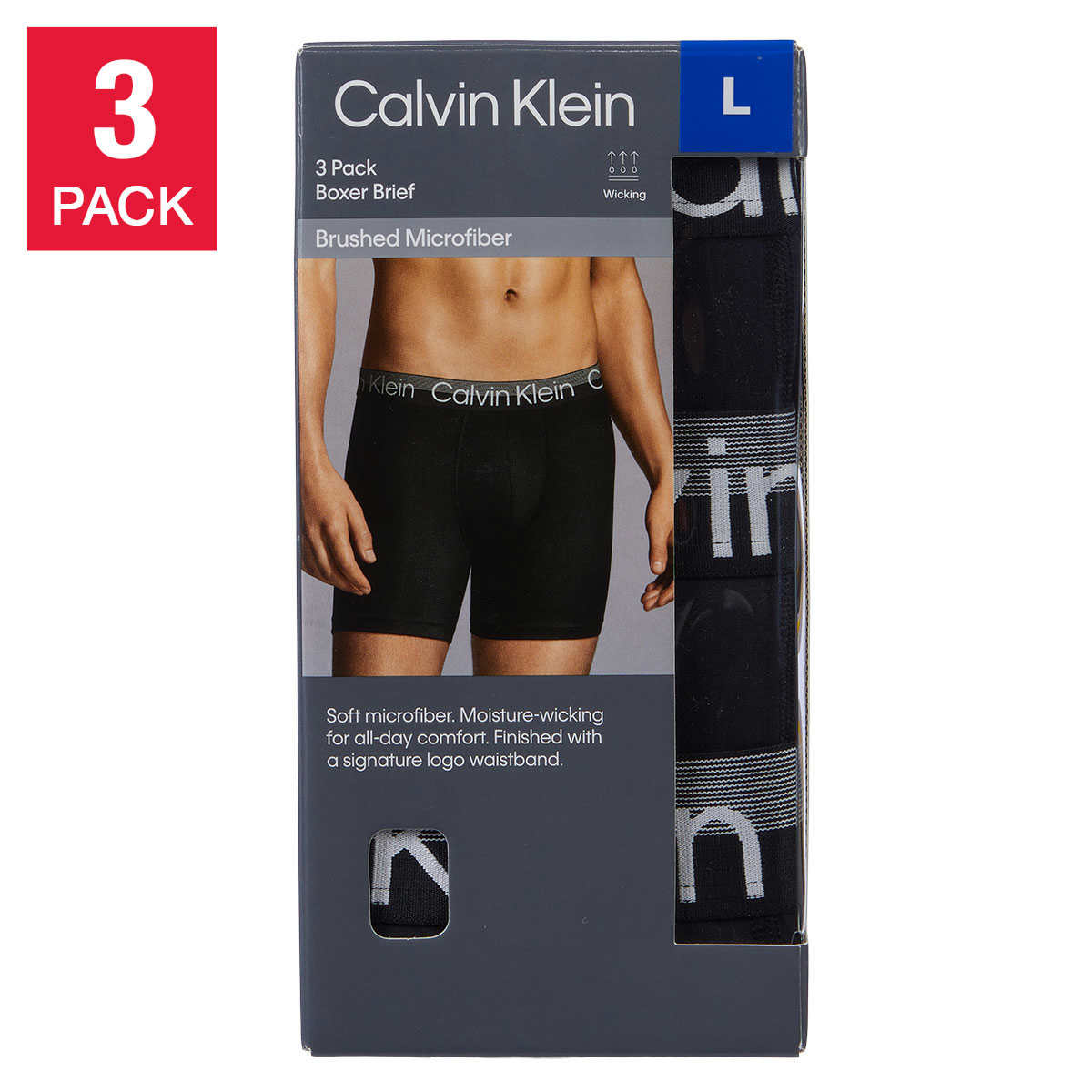 Calvin Klein Men's CK Underwear Hip Brief - 3 Pack in Black/Blue Calvin  Klein