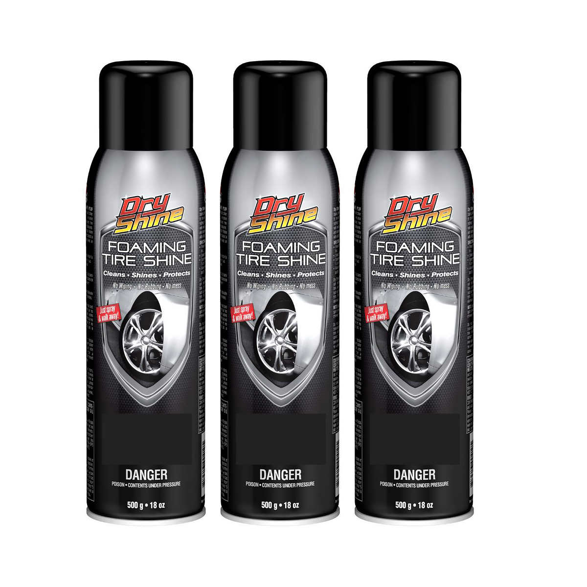 2 pack Cristal Products Untouchable Wet Tire Shine Finish Spray Can Glossy