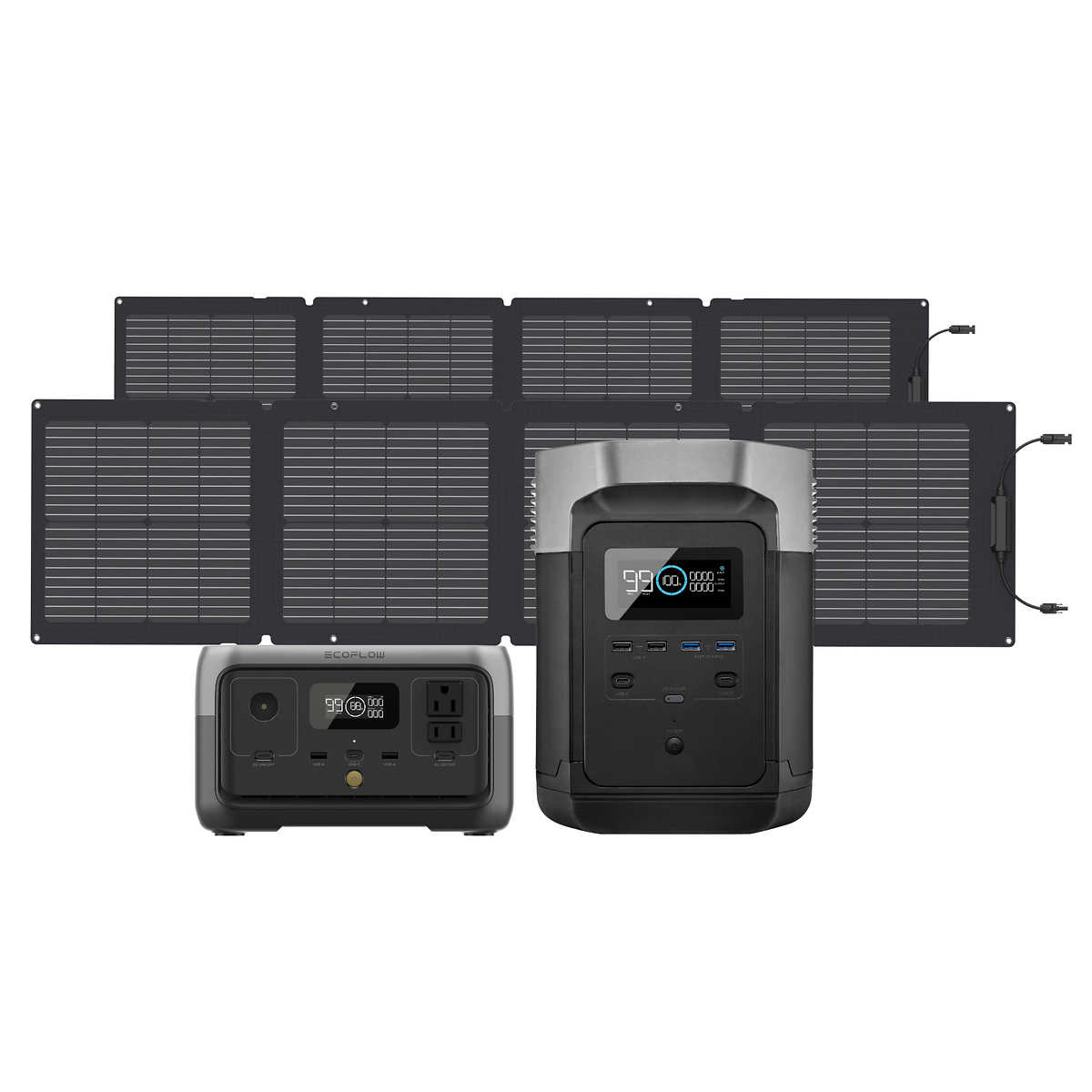 EcoFlow DELTA and RIVER 2 Solar Generator Kit | Costco