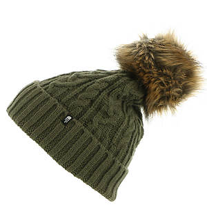 The North Face Oh Mega Fur Pom Beanie Women's- Almond Butter