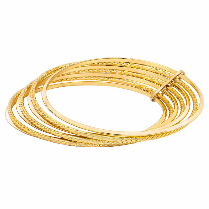 14kt Tri-Color Gold Rope Bracelet