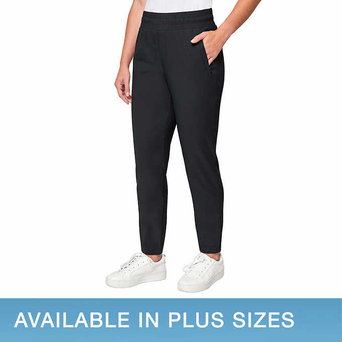 Women Solid Color Pants Adjustable Drawstring Joggers Sweatpants Basic Plus  Size Trousers (3X-Large, White)
