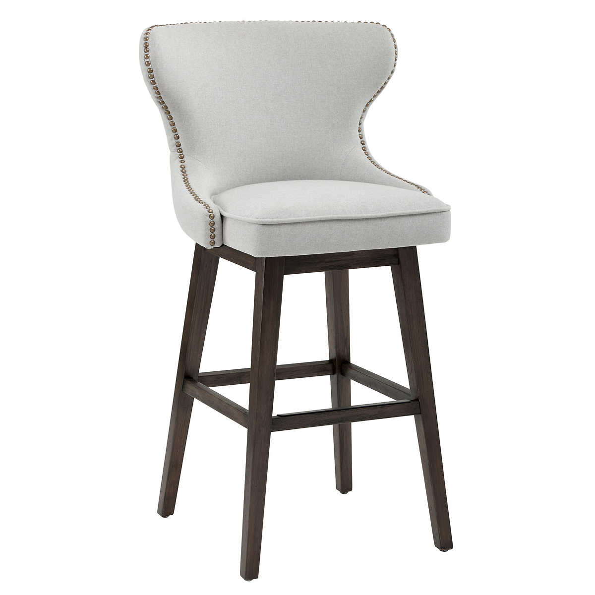 ariana light grey swivel bar or counter stool