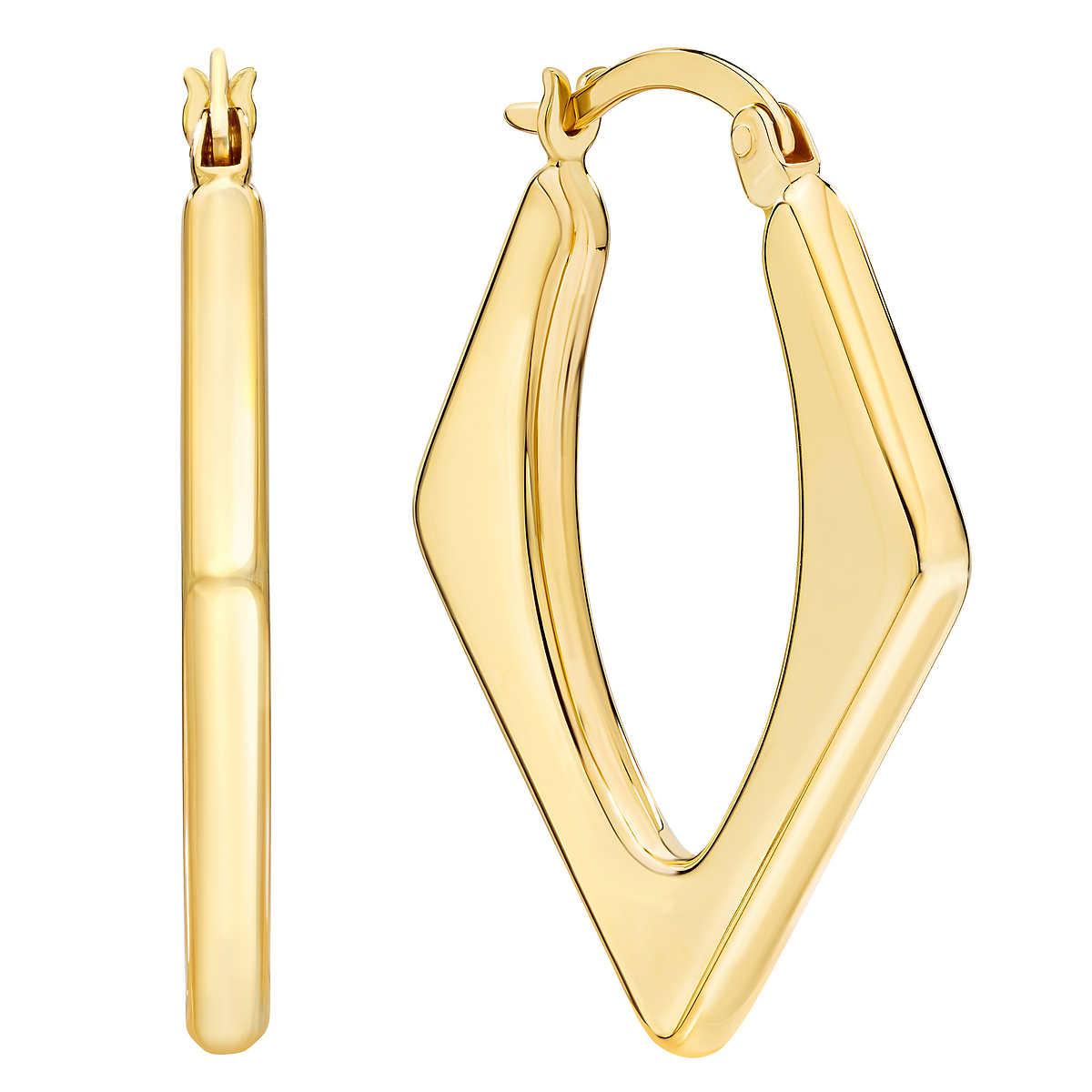 Vincy V-Shape Hoop Earrings 18K Gold/Silver