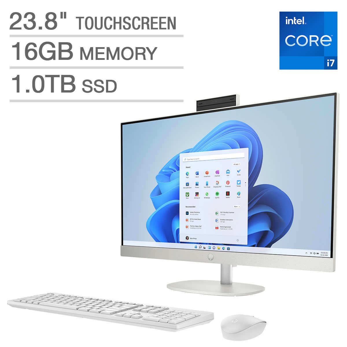 HP 23.8 All-in-One Touchscreen Desktop - 13th Gen Intel Core i7-1355U -  1080p - Windows 11
