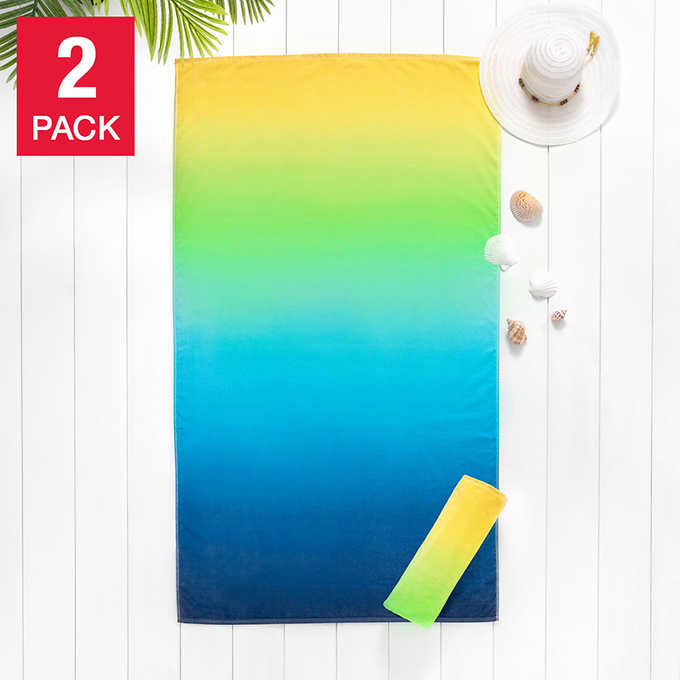 6 Packs Oversized Stripe Beach Towel Thin Terry Set with Beach Bands Extra  Large XL Big Clearance Pool Travel Accessories Essentials Soft Super