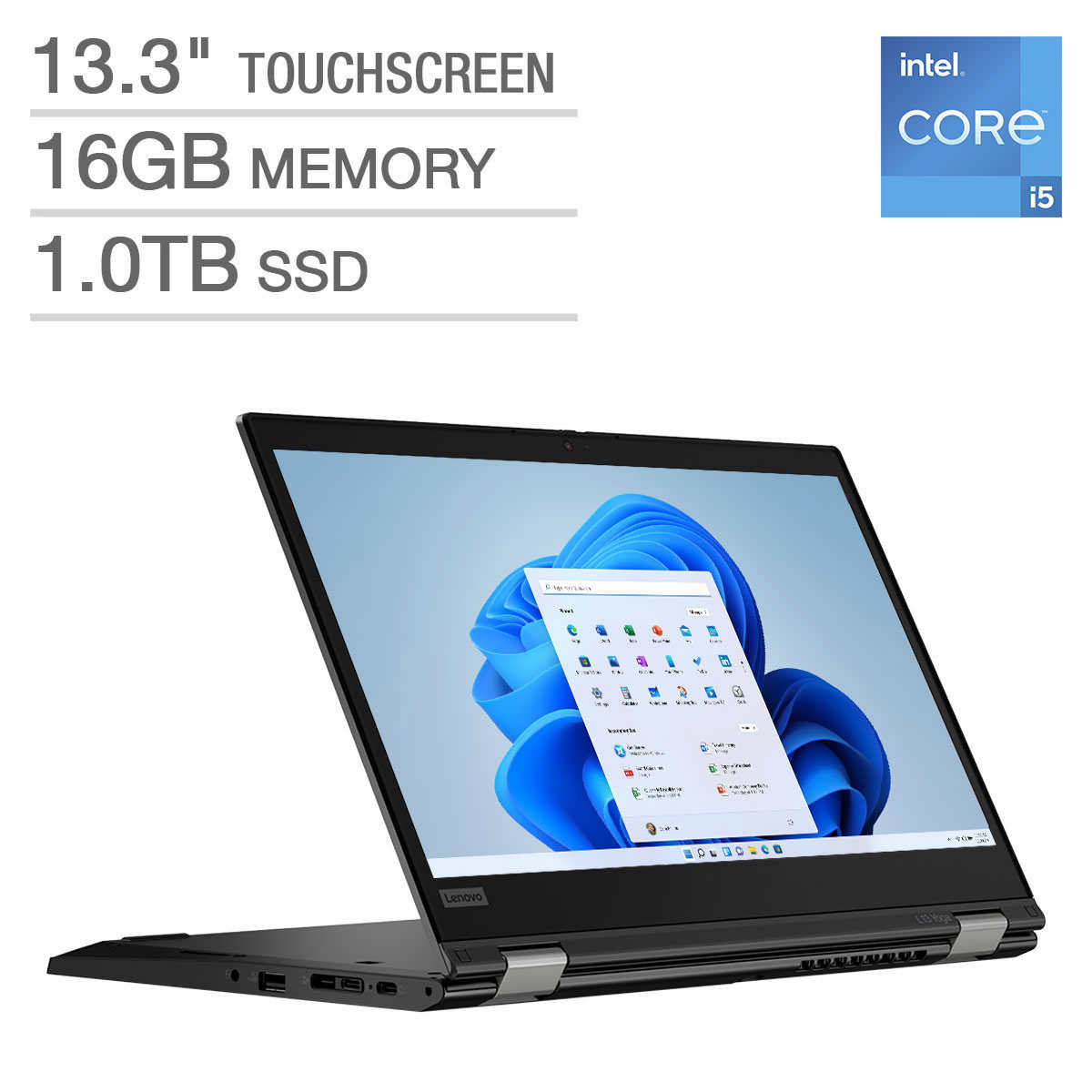 Lenovo ThinkPad L13 Yoga 13.3 Touchscreen 2-in-1 Laptop - 11th Gen Intel  Core i5-1145G7 - 1080p - Windows 11