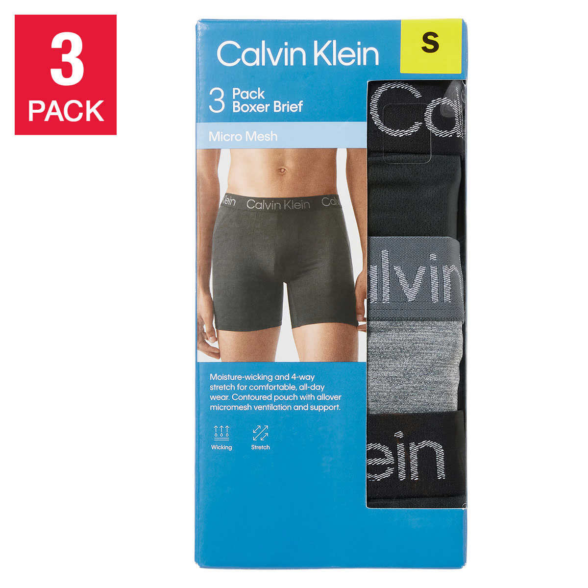 Calvin Klein Men's Black Boxer Brief Pack / Size Small